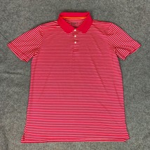 Foundry Mens Polo Shirt Extra Large Tall Red White Striped Golf Casual Top - £14.76 GBP