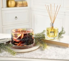 HomeWorx by Slatkin &amp; Co. Holiday Spice Candle &amp; Reed in - £155.06 GBP