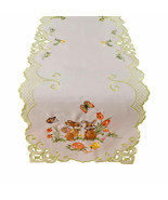 Tabletops Easter Bunnies Decorative Table Runner 16 x 72 Embroidered Whi... - $34.95