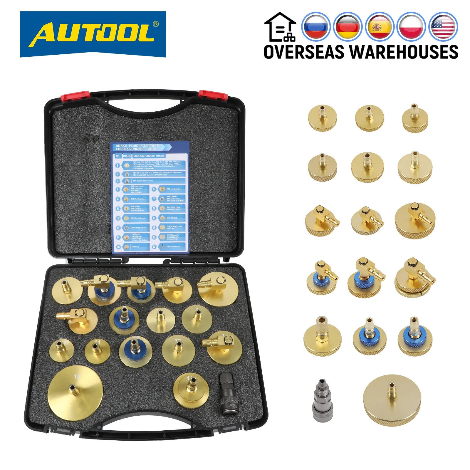 AUTOOL ke Fluid Adapter Car ke Fluid Exchanger Connector 17PCS Oil Pump Connecto - $207.17