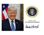 2024 47th PRESIDENT DONALD J TRUMP PRESIDENTIAL SEAL PUBLICITY PHOTO PRINT - $5.91+