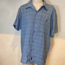 Matinique Blue Plaid Short Sleeve Button Down Shirt, Men&#39;s Size XL - £11.12 GBP