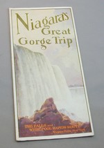 1928 Niagara&#39;s Great Gorge Trip Pamphlet Great Graphics Folds Out - £19.73 GBP