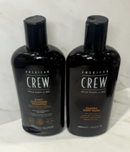 American Crew Daily Cleansing Shampoo &amp; Classic Body Wash Daily 15.2 oz Each - £17.74 GBP