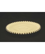 Old Vintage Silver Crest Fenton Low Cake Stand Clear Crimped Crest on Mi... - £58.04 GBP