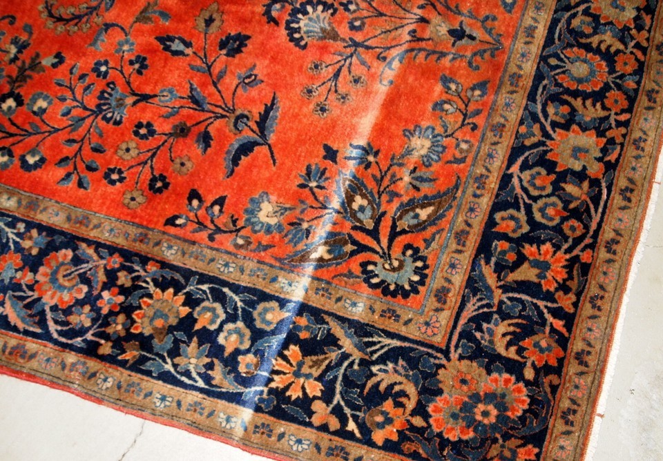 Handmade antique Oriental rug 4' x 6.4' (122cm x 195cm) 1920s - 1B785 Item image 7