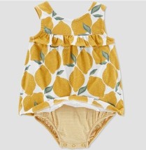 Baby Girls&#39; 6 Months Lemon Romper Just One You Carter&#39;s Yellow New w/Tags - £7.85 GBP