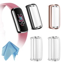 Fintie 4-Pack Screen Protector Case Compatible with Fitbit Luxe, Soft TPU Full P - £11.76 GBP