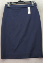 J.CREW 365 Straight &amp; Pencil Skirts Womens Size 0 Navy Stretch Lined Back Zipper - £25.37 GBP