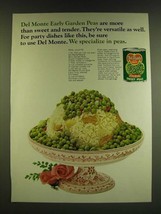 1966 Del Monte Sweet Peas Ad - Peas Juliette Recipe - $18.49