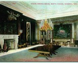 Bianco Casa Interno Stato Dining Room Washington Dc Unp DB Cartolina H13 - $7.12