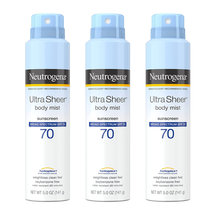 Ultra Sheer Body Mist SPF 70 Sunscreen Spray, Broad Spectrum UVA/UVB Protection, - £36.62 GBP