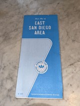 AAA 1991 Street Map of East San Diego Area Road Map - £2.38 GBP