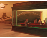 Top Gun Maverick Goose Nighthawks Night Diner Giclee Print Poster 24x16 ... - £71.84 GBP