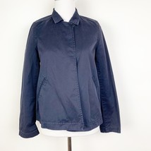 Eileen Fisher Womens Navy Blue Jacket Double Front Pocket Size Small Pet... - $219.90 MXN