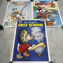Vtg Walt Disney Poster 1986 Donald Duck Mickey Mouse Huey Dewey Louis Scrooge - £27.37 GBP