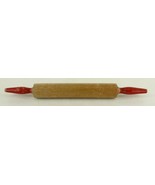Vintage Kitchen Baking Tools MID CENTURY Wood Red Handle Rolling Pins Tw... - $13.75
