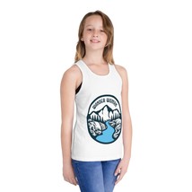 Girl&#39;s Jersey Tank Top - &quot;Wander Woman&quot; Mountain Scene Graphic - 100% Co... - £20.63 GBP