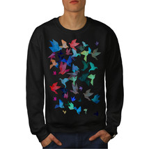 Wellcoda Origami Bird Colors Mens Sweatshirt, Craft Casual Pullover Jumper - £23.85 GBP+