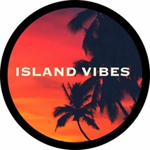 Island Vibes Sunset Spare Tire Cover ANY Size, ANY Vehicle, Camper, Trailer, RV - £89.51 GBP