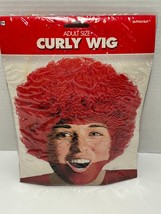 Red curly hair Wig Amscan Crazy Curly Hair Wig Adult One Size New! - £5.93 GBP