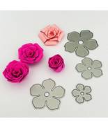 Rose flower 4 petals metal die cut for DIY scrapbooking Greeting card ma... - $108.35 MXN