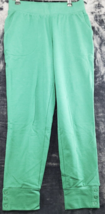 D &amp; Co. Pants Womens Petite 2XS Green Cotton Pockets Elastic Waist Flat ... - $22.05