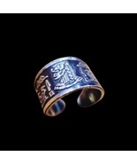 Oxidized Handmade Adjustable Silver Ring Band &quot;Ancient Egyptian Queen Cl... - £24.75 GBP