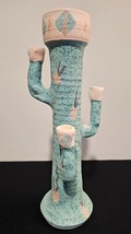 Handmade 12.5&quot; Ceramic Cactus Decor - Candle Holder! - £15.21 GBP