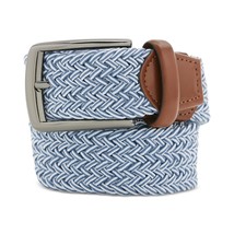 Perry Ellis Portfolio Men&#39;s Happy Blue Stretch Woven Belt B4HP - $14.95