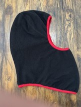Vintage Patagonia Fleece Balaclava Face Mask One Size Black Red Made In USA - $34.64