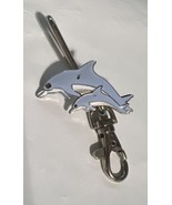 Dolphin Key Purse Hook Bag Hanger Holder Clip Keys Silvertone - $9.90