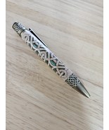 Refillable Twist Pen, Celtic Scrollwork, Basswood, Antique Pewter, Light... - $84.99