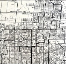 Toronto City Map 1935 Ontario Canada Antique Atlas Street View 14 x 11&quot; LGAD99 - £31.92 GBP