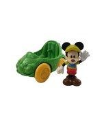 Mickey Mouse Club House Disney Vehicle Car Green w Mickey Mouse Toy Figure - $9.89