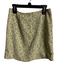 Aeropostale Mini Skirt Juniors Green Floral High Rise Straight Side Slit Size XS - £6.09 GBP