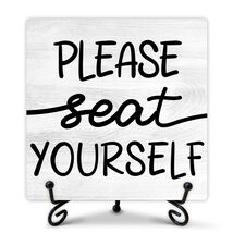 Farmhouse Please Seat Yourself Sign Bathroom Decor Shelf Toilet 5x5 Inches - €3,11 EUR Farmhouse Please Seat Yourself Sign Bathroom Decor Shelf Toilet 5x5 Inches - €3,11 EUR