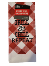 Home Collection Kitchen Dish Towel - Grill Eat Chill Repeat - £7.16 GBP