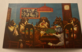 Vintage Postcard Unposted Dogs Dogs Playing Poker At Table - £4.17 GBP