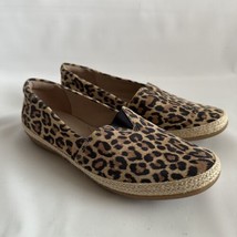 Clarks Collection Slip-On Size 7 M Leopard Print Loafer Suede Espadrille... - $24.94