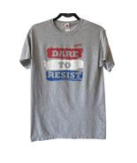 D.A.R.E To Resist Vintage T Shirt Gray Short Sleeve Dare Size Small Gray - $12.00