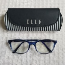 Elle Blue Eyeglass Frames EL13448 52-17-135mm With Black/White Protective Case - $29.70