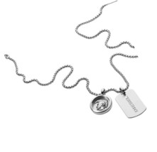 Stainless Steel Serpentine Dog Tag Necklace - £204.08 GBP