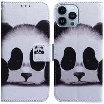 Panda Leather Flip Case for iPhone 15 Pro Max, Coloured Drawing - £17.51 GBP