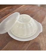 Vintage Tupperware Jel-N-Serve Jello Mold Dish 4 Patterns with Seal Lid - $19.64