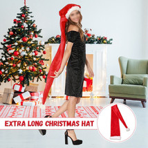 Adult Children Christmas Long Hat Plush Christmas Hat 80cm 150cm - £6.83 GBP+