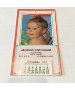 Armando&#39;s restaurant Los Angeles California small 1983 calendar  - $366.29 MXN
