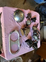 Vintage auto PARTS Lot (10)  FORD lights, holly carb, lamp, horns and more - $148.50