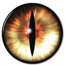 SET OF 2 CAT LIKE EYEBALLS 3&quot; PINBACK BUTTONS HALLOWEEN COSTUME PROP COS... - €10,80 EUR