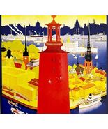 Stockholm Sweden Postcard Cityscape Unused Unposted Vintage Poster Repri... - €17,16 EUR